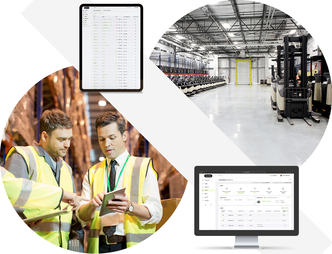 Warehouse workers and the warehouse floor
